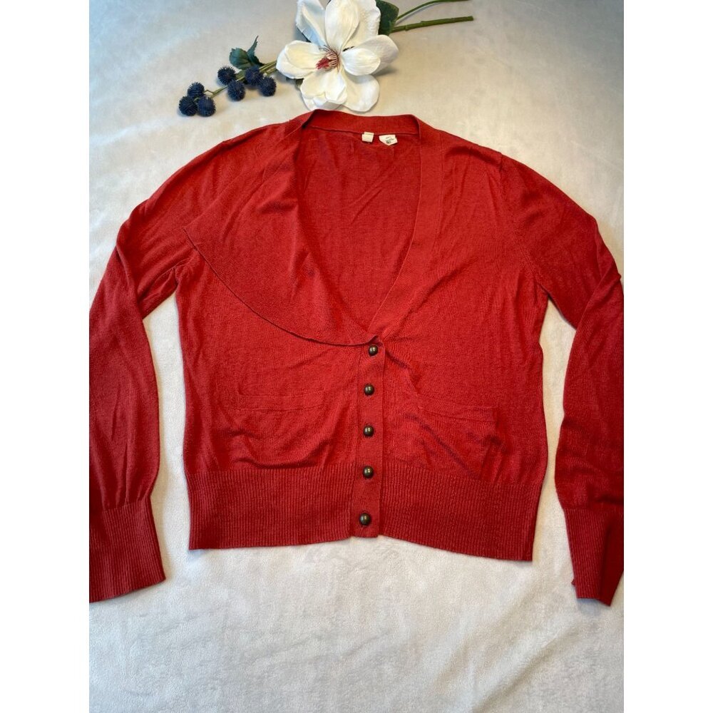 Vintage Unique Anthropologie Moth Womens Cardigan Sweater M Y2K Cottagecore